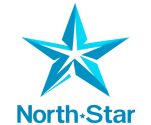 Create a web-friendly logo for "NorthStar" House Buyers. The logo should prominently feature a star with the word "NorthStar", have a white background, and be clean and minimalist. --v 6.1 Job ID: 7987551e-5537-4247-b267-e2fefffb8774